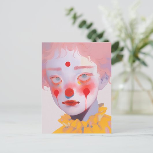 Der Clown Postkarte (Stehend Vorderseite)