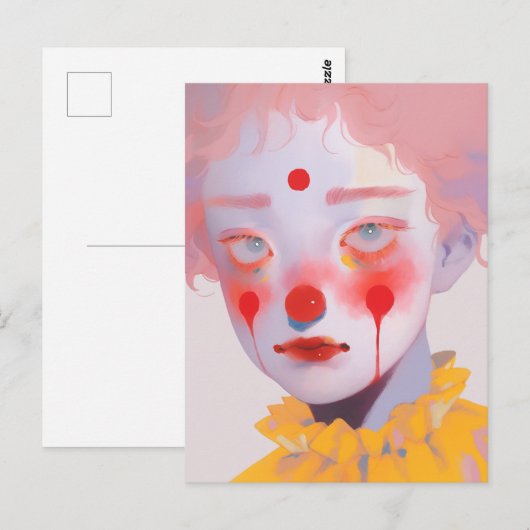 Der Clown Postkarte (Vorne/Hinten)