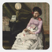 Der Clown Quadratischer Aufkleber (Vorderseite)