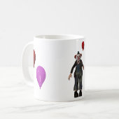 Der Clown und sein Ballon Kaffeetasse (Vorderseite Links)