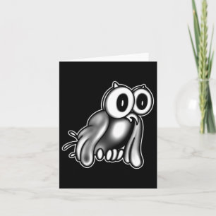 Der Clown X Owl Ghost X Vintager Cartoon Karte