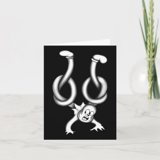 Der Clowngeister hat sich verdreht Karte (Vorderseite)