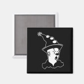 Der Clowngeister überraschte Magnet (Vorderseite/Rückseite)
