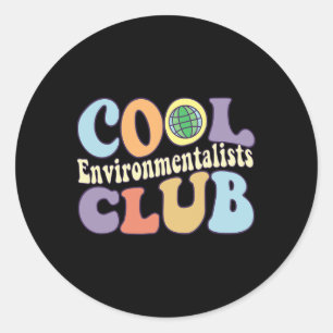 Der Club der coolen Umweltschützer Rette The Earth Runder Aufkleber