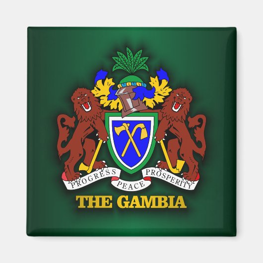 Der COA von Gambia Magnet (Vorne)