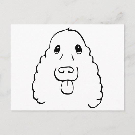 Der Cocker Spaniel Postkarte (Vorderseite)