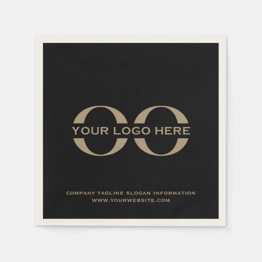 Der Cocktail Napkin mit dem Logo "Black and Gold" Serviette (Vorderseite)