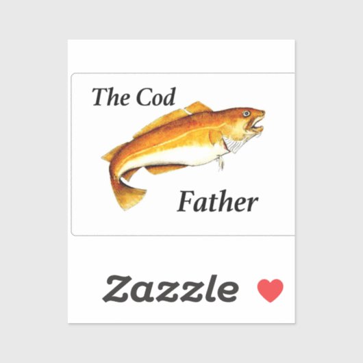Der Cod-Vater ideale Angler. Aufkleber (Blatt)