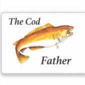 Der Cod-Vater ideale Angler. Aufkleber (Vorderseite)