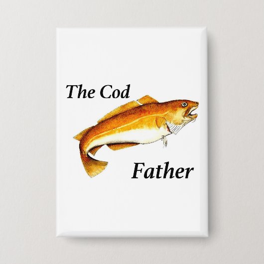 Der Cod-Vater ideale Angler. Button (Vorderseite)