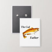 Der Cod-Vater ideale Angler. Button (Vorderseite/Rückseite)