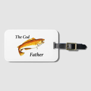 Der Cod-Vater ideale Angler. Gepäckanhänger