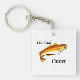 Der Cod-Vater ideale Angler. Schlüsselanhänger