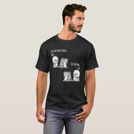 Der Code funktioniert, warum der Computer-Nerd des T-Shirt (Vorne ganz)