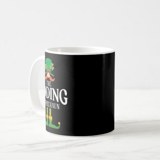 Der Coding Leprechaun St Patricks Day Matching Kaffeetasse (Vorderseite Links)