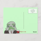Der Codvater-Cartoon fischen auf der Postkarte (Rückseite)