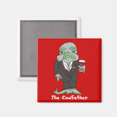 Der Codvater Cartoon Fish Magnet Godvater (Vorderseite/Rückseite)