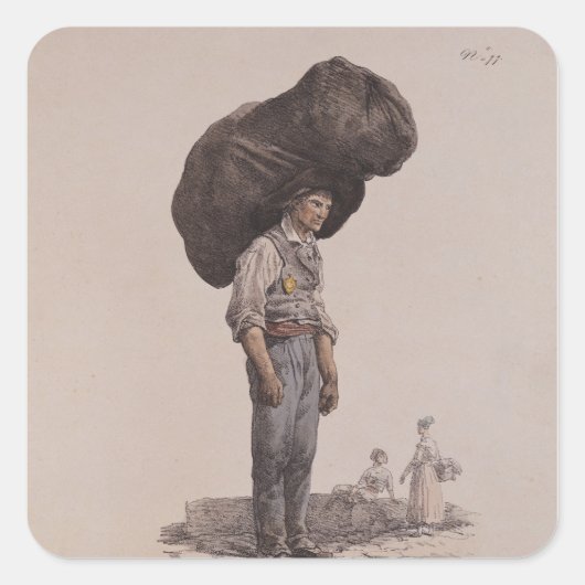 Der Collier Quadratischer Aufkleber (Vorderseite)