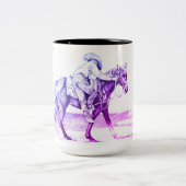 Der Colt Starter (lila) Zweifarbige Tasse (Mittel)