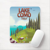 Der Comer See Italien Reise Postkarte. Mousepad (Mit Mouse)