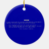 Der Computer-blaue Schirm des Todes Keramik Ornament (Hinten)