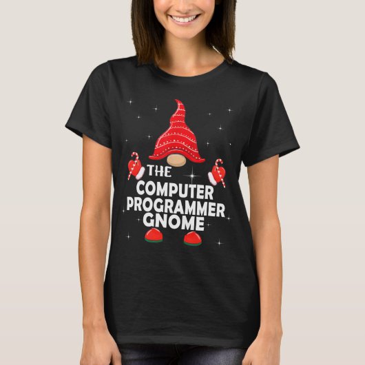 Der Computerprogrammierer-Gnom passende Familiens T-Shirt (Vorderseite)