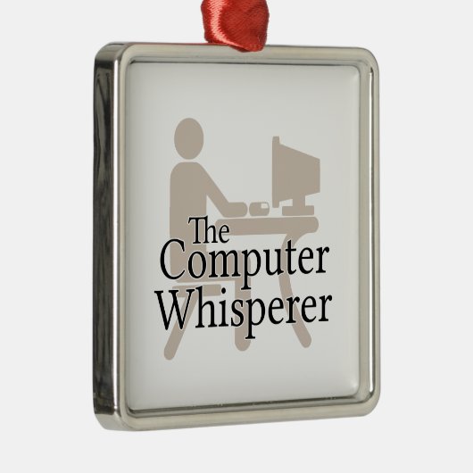 Der ComputerWhisperer Silbernes Ornament (Rechts)