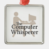 Der ComputerWhisperer Silbernes Ornament (Vorne)