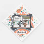 Der Cone of Shame | Abendessen-Serviette zur Entsc Serviette (Ecke)