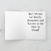 Der Confetti des neuen Jahres Feiertagskarte (Innenseite)