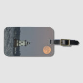 Der Conimicut Point Leuchtturm Ernte Mond Gepäckanhänger (Vorderseite (Horizontal))