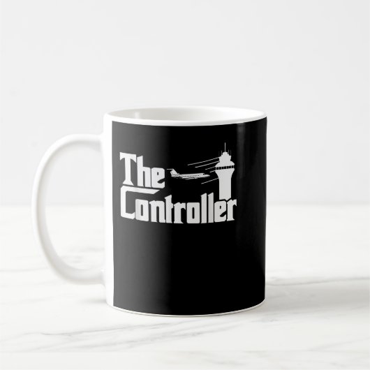 Der Controller - Luftfahrzeug der Kontrolle Flugsi Kaffeetasse (Links)