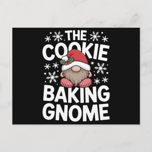 Der Cookie-Back-Gnom Weihnachten Holly-Schneeflock (Vorderseite)