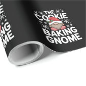 Der Cookie-Back-Gnom Weihnachten Holly-Schneeflock Geschenkpapier (Rolleneckpunkt)