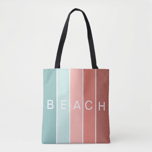 Der coole blaue Streifen am Strand Tasche (Vorderseite)