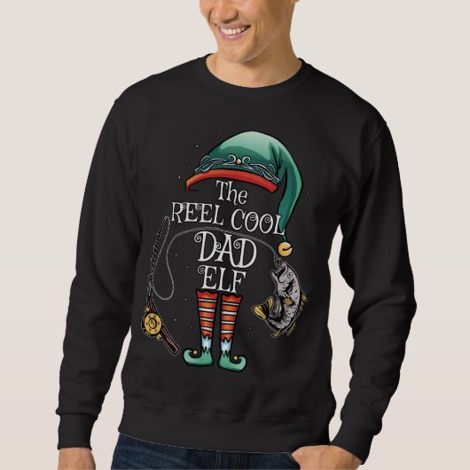 Der COOLE VATER Elf Matching Family Fishing Chri Sweatshirt (Vorderseite)
