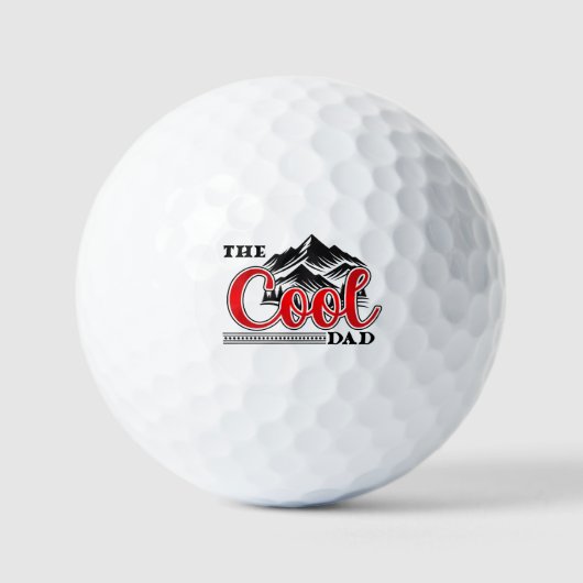 Der coole Vater Golfball (Vorderseite)