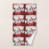  Der coole Weihnachtsmann  Badhandtuch Set (Handtuch)