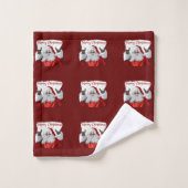  Der coole Weihnachtsmann  Badhandtuch Set (Waschlappen)