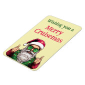 Der coole Weihnachtsmann wünscht Ihnen eine frohe Magnet (Linke Seite)