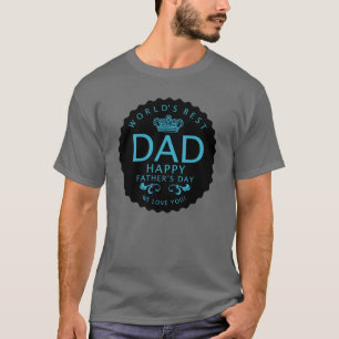 Der coole Welt-Tag der blauen Schwarzen Vater T-Shirt