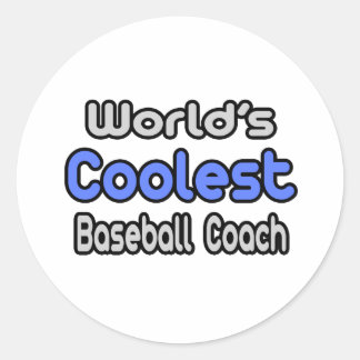 Der Coolste Baseballtrainer der Welt Runder Aufkleber