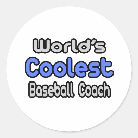 Der Coolste Baseballtrainer der Welt Runder Aufkleber (Vorderseite)