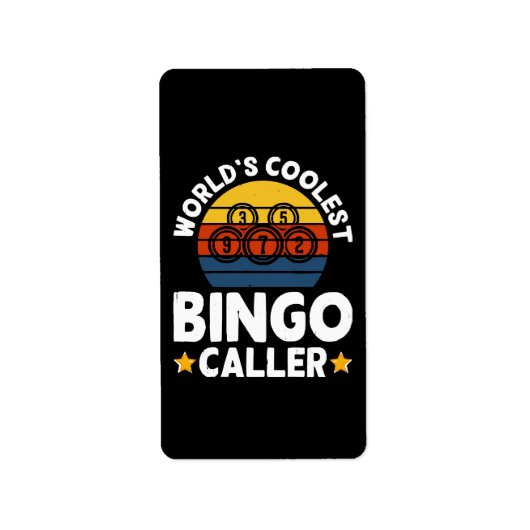 Der Coolste Bingo-Anrufer der Welt Adressaufkleber (Vorne)