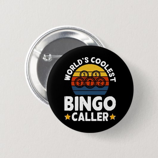 Der Coolste Bingo-Anrufer der Welt Button (Vorne & Hinten)