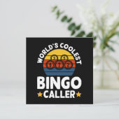 Der Coolste Bingo-Anrufer der Welt Einladung (Stehend Vorderseite)