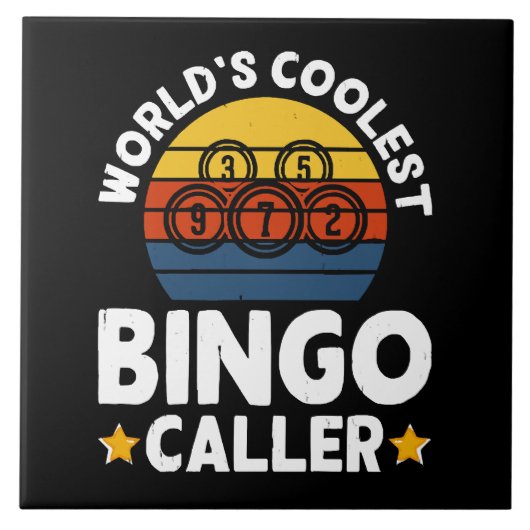 Der Coolste Bingo-Anrufer der Welt Fliese (Vorderseite)