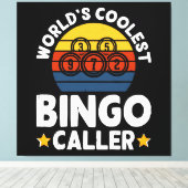 Der Coolste Bingo-Anrufer der Welt Leinwanddruck (Insitu (Holzboden))