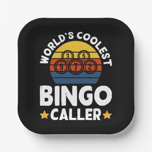 Der Coolste Bingo-Anrufer der Welt Pappteller (Vorderseite)