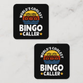 Der Coolste Bingo-Anrufer der Welt Quadratische Visitenkarte (Vorne/Hinten)